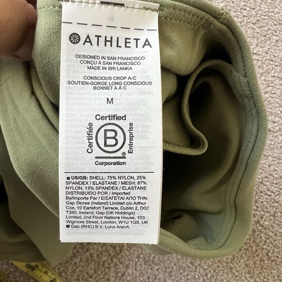 ATHLETA Conscious Crop A-C Sports Bra Top Razorback M - Picture 5 of 5